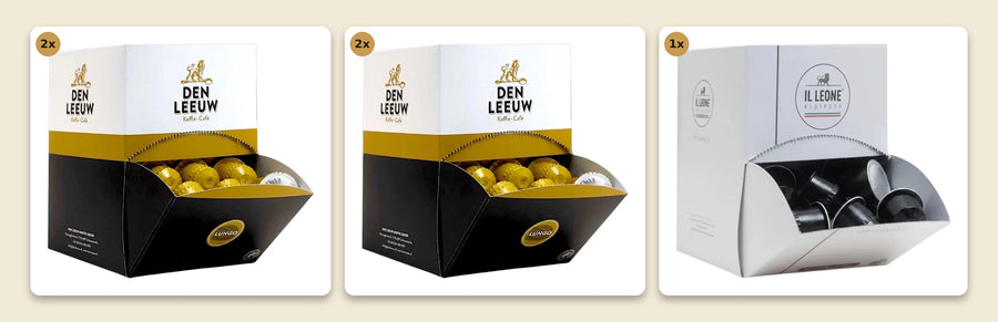 Proefpakket Cups – Ontdek 2 Smaken (Den Leeuw & IL LEONE)