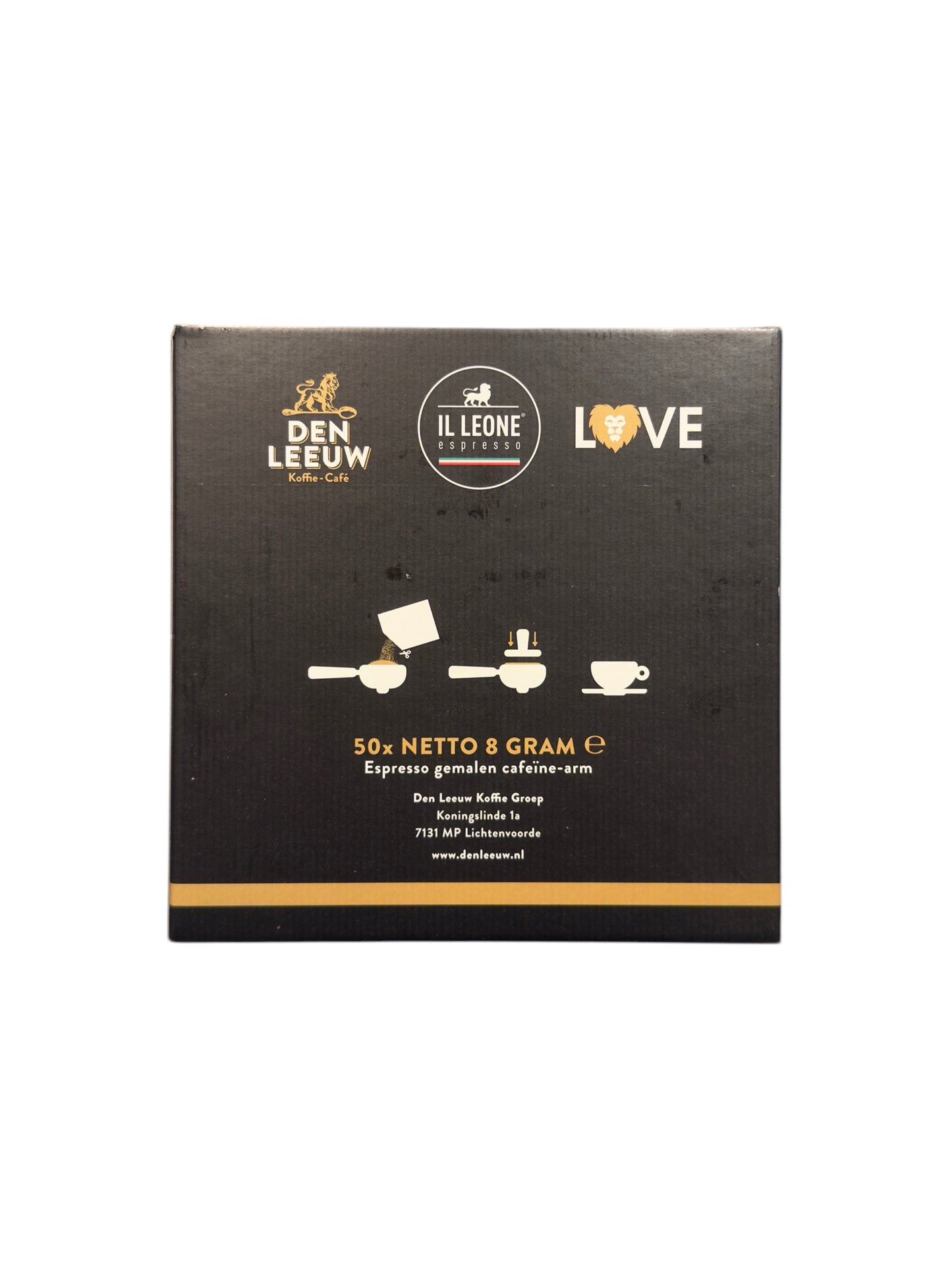 DEN LEEUW CAFEÏNEVRIJE SACHETS 50 STUKS