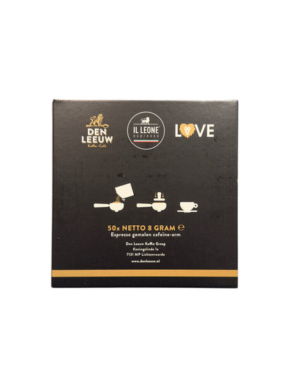 DEN LEEUW CAFEÏNEVRIJE SACHETS 50 STUKS